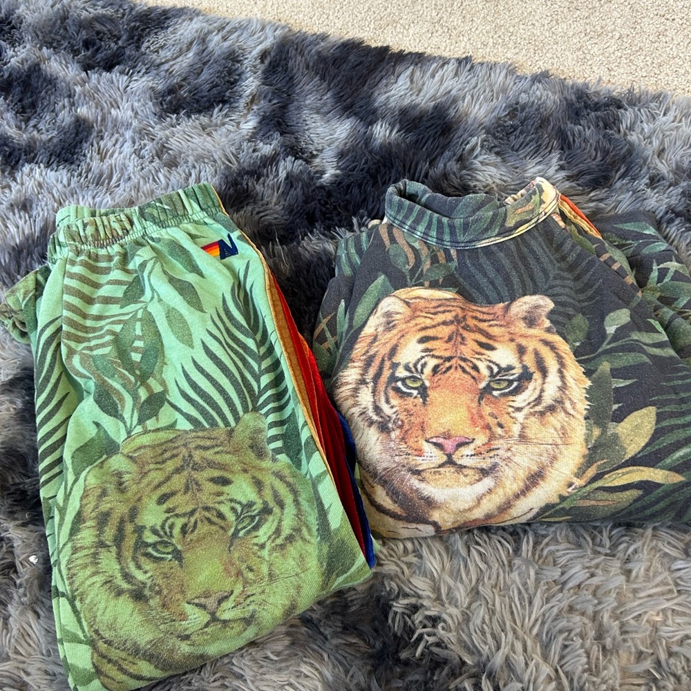Aviator Nation tiger sweatsuit